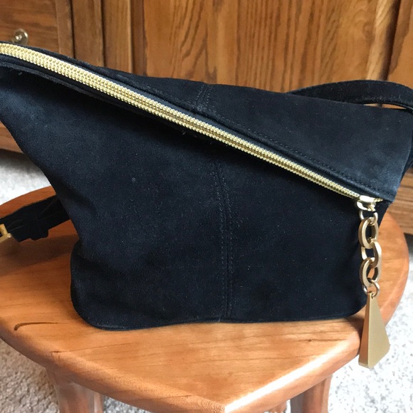 Vintage black suede bag - Picture 3 of 14
